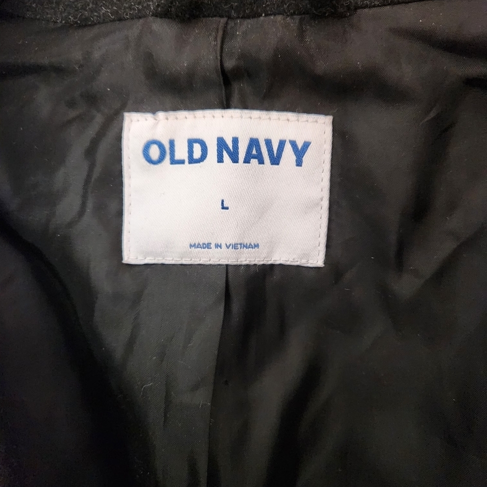 Old Navy women's soft-brushed wool-blend double-breasted oversized peacoat - Picture 2 of 3